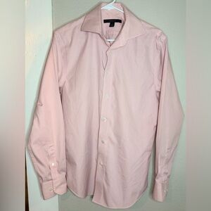 Express Pink Plaid Wrinkle Resistant Long sleeve button shirt men S